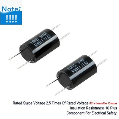 Tensione di sovratensione nominale 2,5 volte della tensione nominale X2 condensatore protettivo resistenza isolante 10 più componente per la sicurezza elettrica