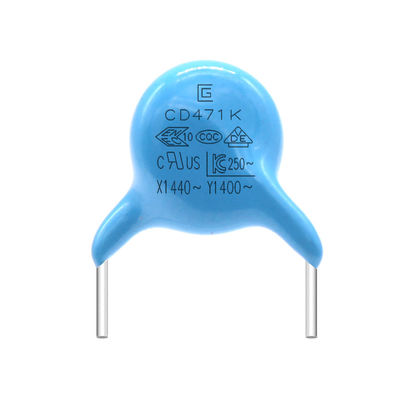 Certificato UL 250VAC Y1 Safety471K/400V Condensatore 2A-20A Corrente nominale -40°C~85°C Temperatura di funzionamento