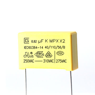 Buona stabilità 824k 0,82 uF di 275V di resistenza all'umidità eccellente del condensatore