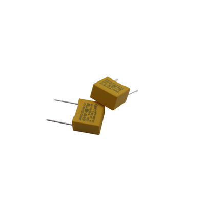 Fattore di dissipazione del condensatore del dispositivo di sicurezza X2 radiale ≤ 0,1% e accessibile 0,1UF/310VAC