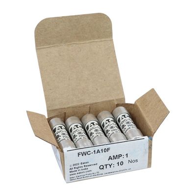 Eccellente capacità di ciclismo e prestazioni Cramic Fuse Eaton Bussmann 10 X 38 mm Ferrule Fuse FWC-1A10F