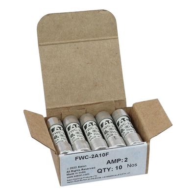 Eccellente capacità di ciclismo e prestazioni Cramic Fuse Eaton Bussmann 10 X 38 mm Ferrule Fuse FWC-2A10F