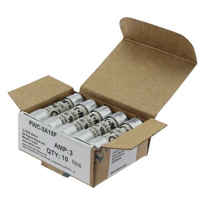 Eccellente capacità di ciclismo e prestazioni Cramic Fuse Eaton Bussmann 10 X 38 mm Ferrule Fuse FWC-3A10F