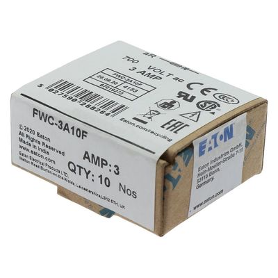 Eccellente capacità di ciclismo e prestazioni Cramic Fuse Eaton Bussmann 10 X 38 mm Ferrule Fuse FWC-3A10F