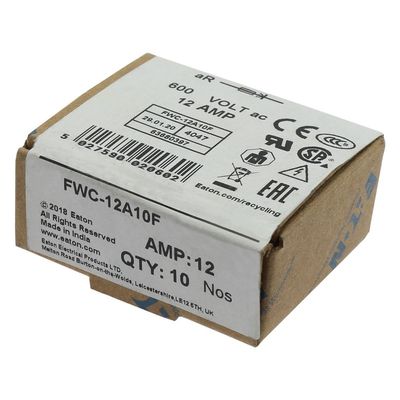 Eccellente capacità di ciclismo e prestazioni Cramic Fuse Eaton Bussmann 10 X 38 mm Ferrule Fuse FWC-12A10F