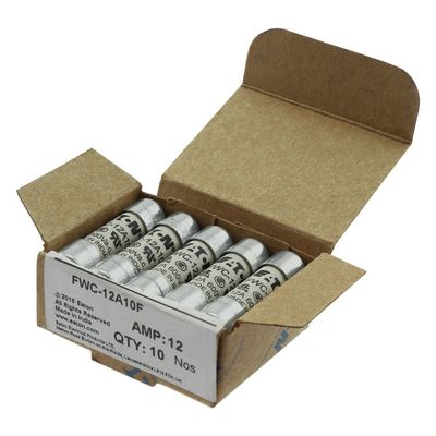 Eccellente capacità di ciclismo e prestazioni Cramic Fuse Eaton Bussmann 10 X 38 mm Ferrule Fuse FWC-12A10F