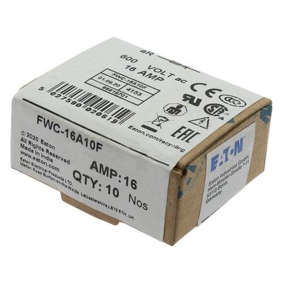 Eccellente capacità di ciclismo e prestazioni Cramic Fuse Eaton Bussmann 10 X 38 mm Ferrule Fuse FWC-16A10F