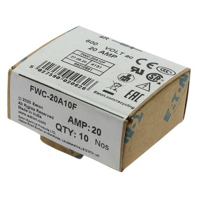 Eccellente capacità di ciclismo e prestazioni Cramic Fuse Eaton Bussmann 10 X 38 mm Ferrule Fuse FWC-20A10F
