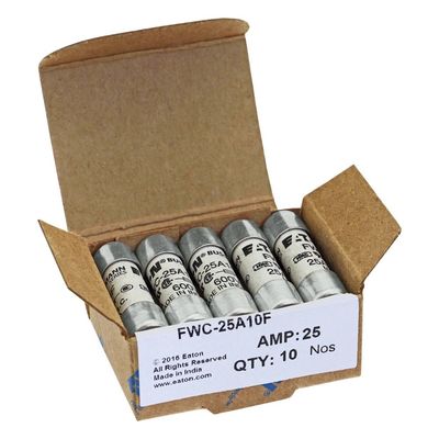 Eccellente capacità di ciclismo e prestazioni Cramic Fuse Eaton Bussmann 10 X 38 mm Ferrule Fuse FWC-25A10F