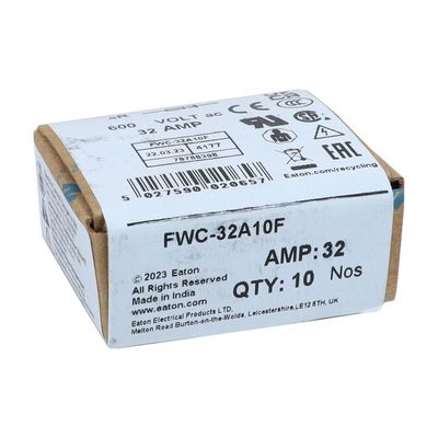 Eccellente capacità di ciclismo e prestazioni Cramic Fuse Eaton Bussmann 10 X 38 mm Ferrule Fuse FWC-32A10F