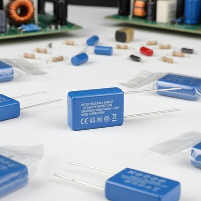 Condensatore di sicurezza X2 con frequenza nominale 50 60Hz, intervallo di capacità 0,001uF 4,7uF, componente elettrico per applicazioni di soppressione del rumore