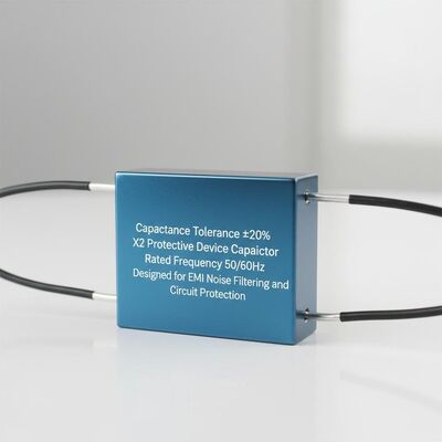 Tolleranza di capacità ±20 per cento X2 Dispositivo di protezione Capacitore Frequenza nominale 50 60Hz Progettato per filtraggio del rumore EMI e protezione del circuito